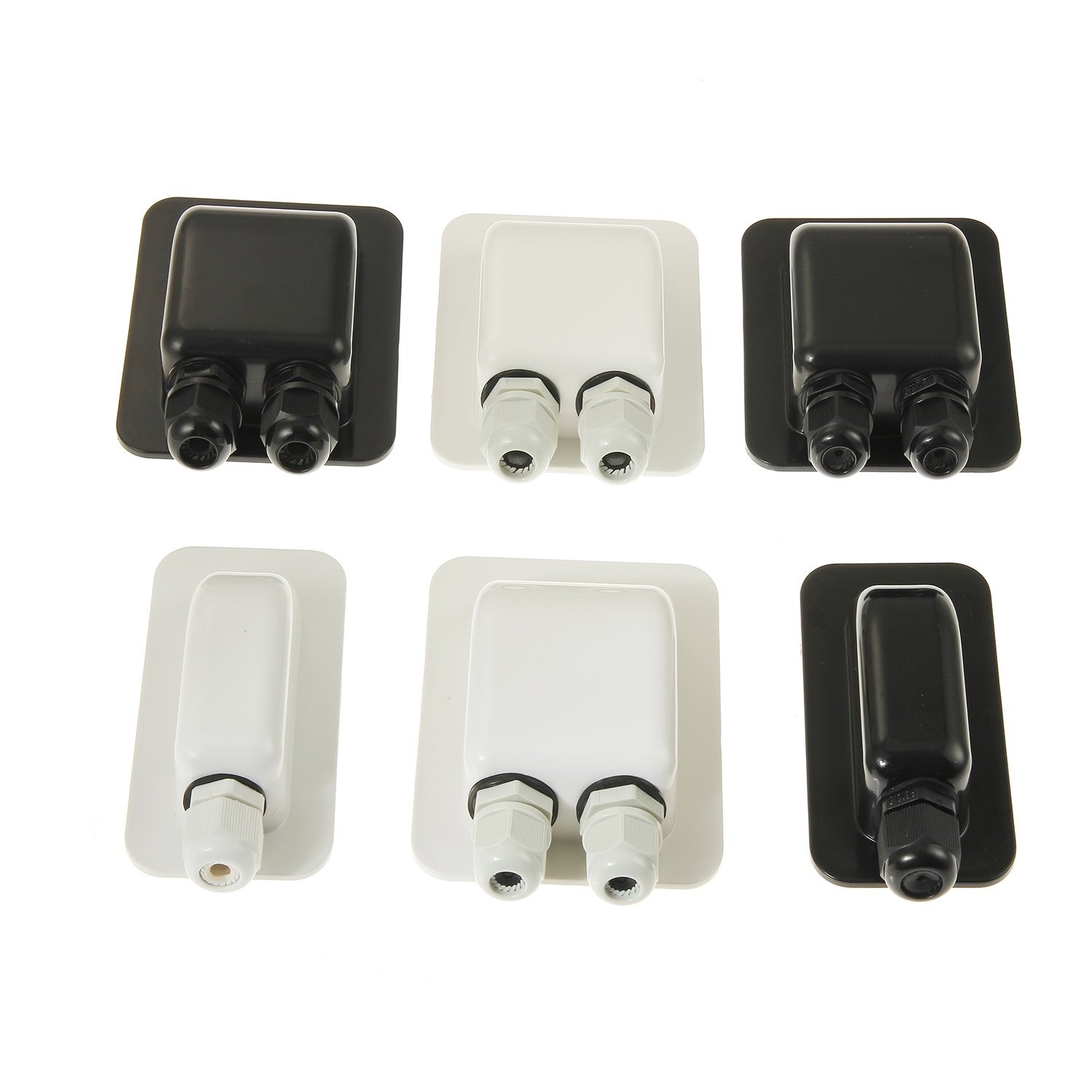 Weatherproof ABS Solar Double Cable Entry Gland,Curved Cable Connector for Al…