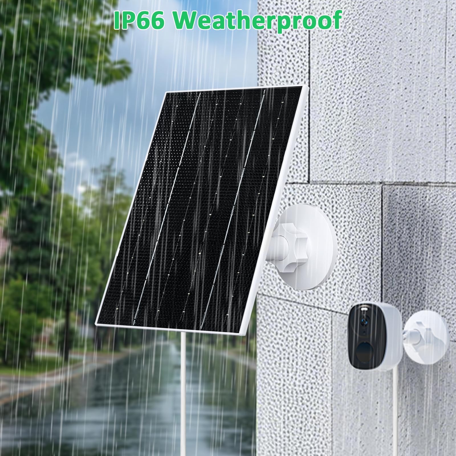FUTUREZEN Solar Panel Type-C Micro USB White 1 Pack