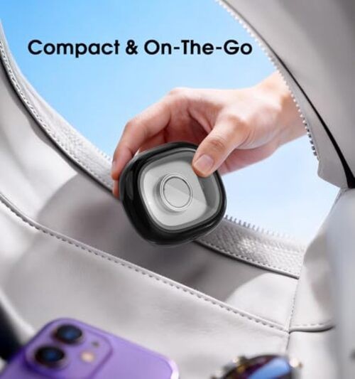 Charging Case for Oura Ring Gen 4 & 3 Charger, 2000mAh Portable Travel Black