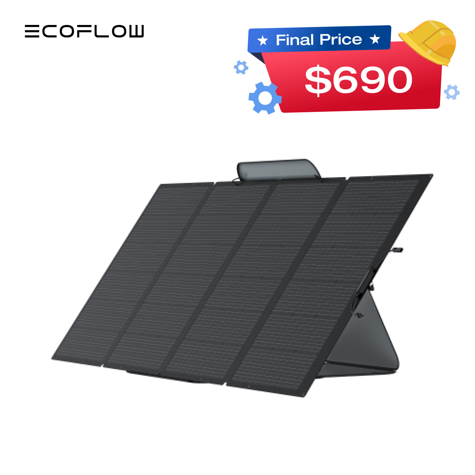 EcoFlow 400W Solar Panel Self-supporting, Waterproof Smart Outdoor Solar Kit