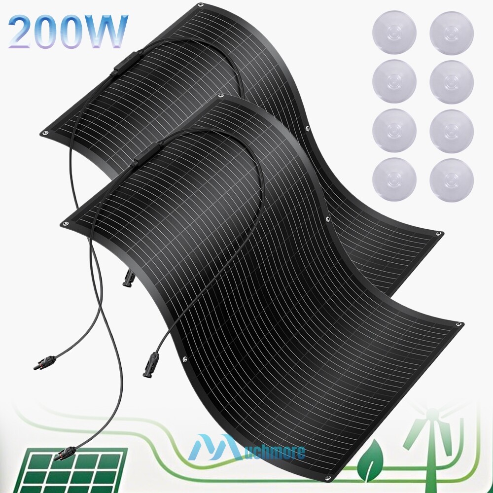 200W 400W Flexible Mono Solar Panel 18V Power Charge Camping Home PV RV Battery