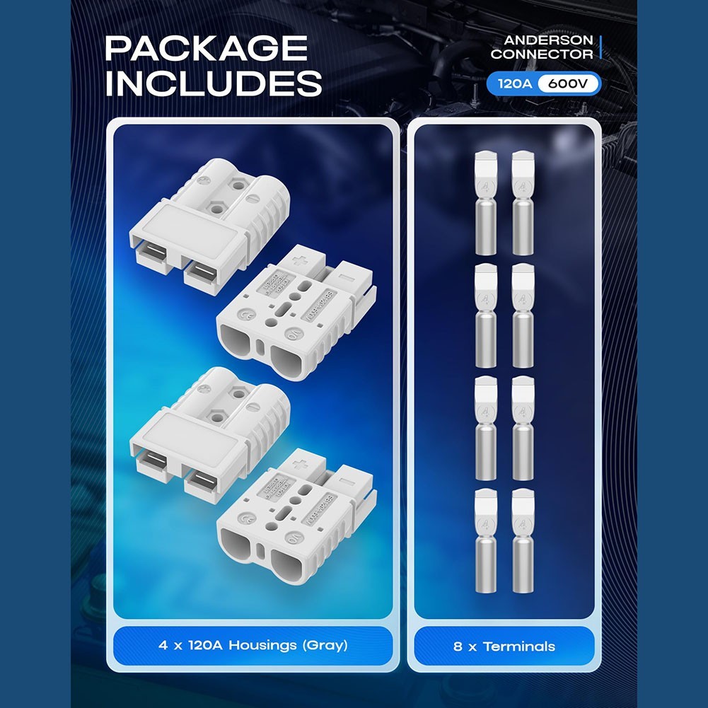 For RV Battery Quick Connect Disconnect 1For 20A 600V Silver Plated Terminals