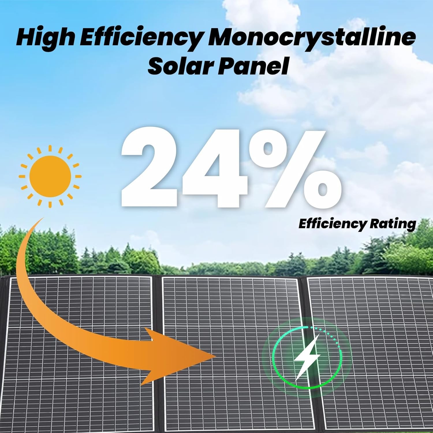 400W Portable Solar Panel Folding Charger Power with Kickstands Power Station