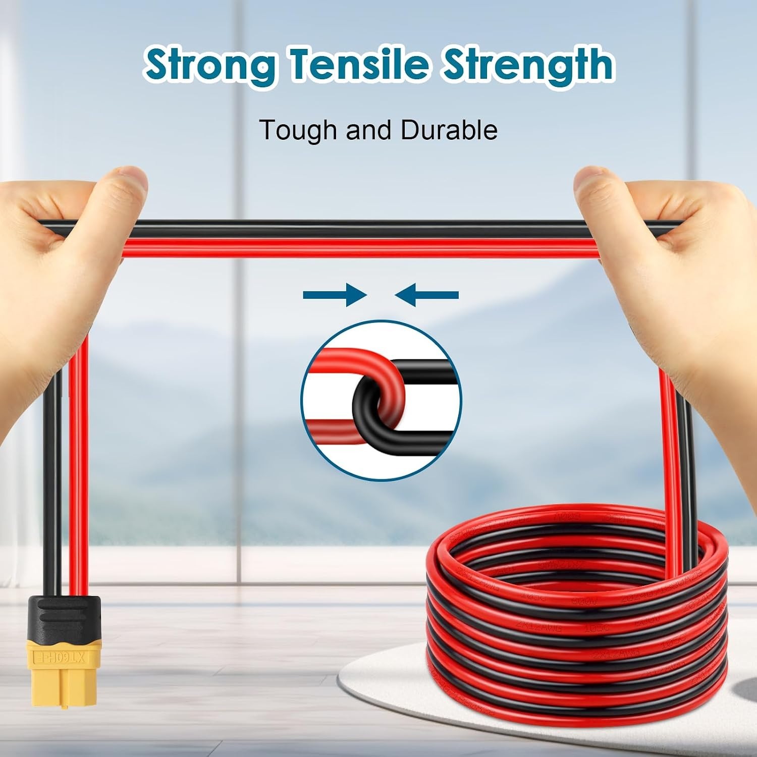 Waterproof & Dustproof 75FT XT60 Solar Cable – Perfect for Emergency Power Needs