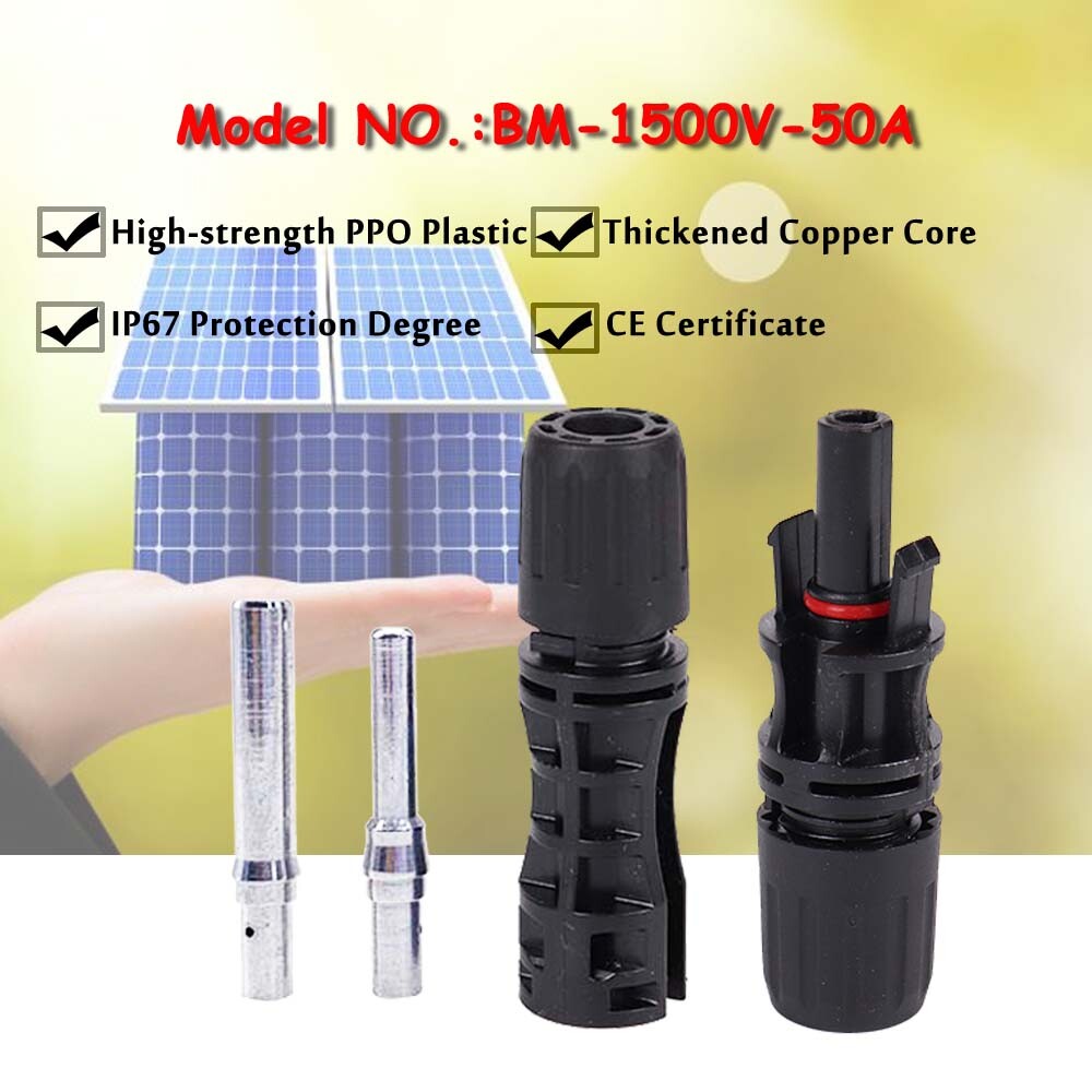 BAYM M C 4 Connector Solar Panel Connector 50A 1500V for PV Cable 12/10 AWG