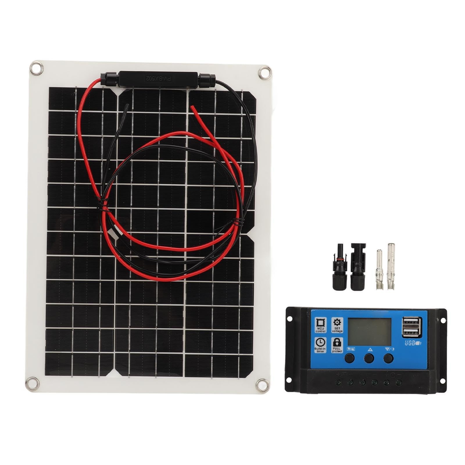 300W Solar Panel Kit DC 12V 24V 50A High Efficiency Solar Charger IP67 Waterp…