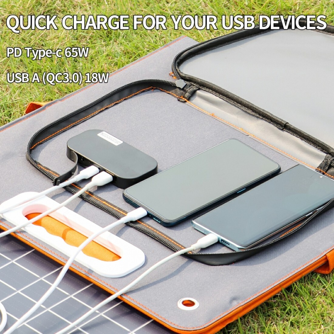 Foldable Solar Panel 100W Portable Charger for Power Station/Phone/Camping/RV