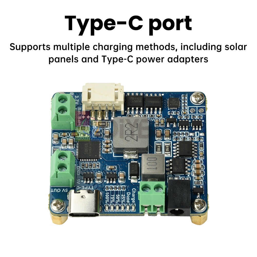 6-24V Solar Panel Power Management Module 5V 3A MPPT PD QC FCP SFCP Type-C