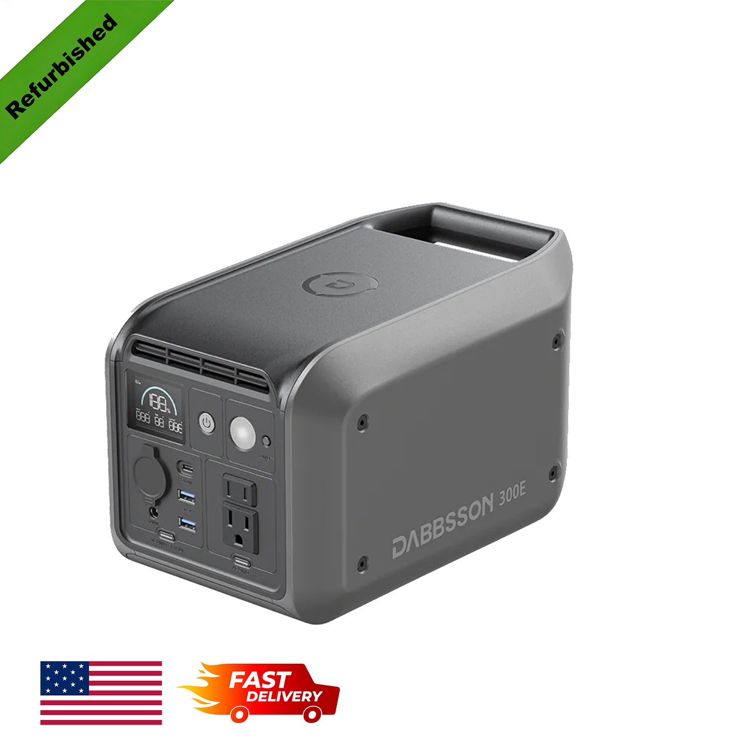 Portable Power Station Solar Generator 298Wh 300W Trip Camping Back up Dabbsson