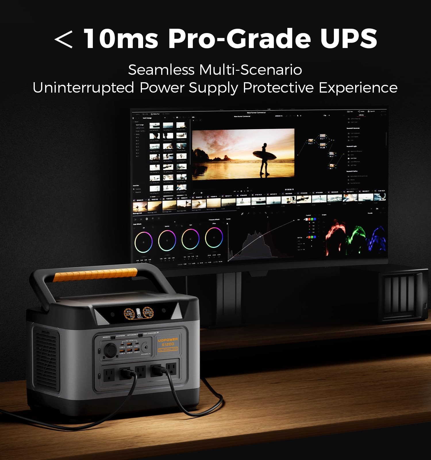 UDPOWER S1200 1190Wh Solar Generator Kit with 120W Panel, 1200W Power Station…