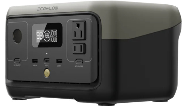 EcoFlow RIVER 2 US/Black/356Wh/300W(600W) 120V Portable Power Station