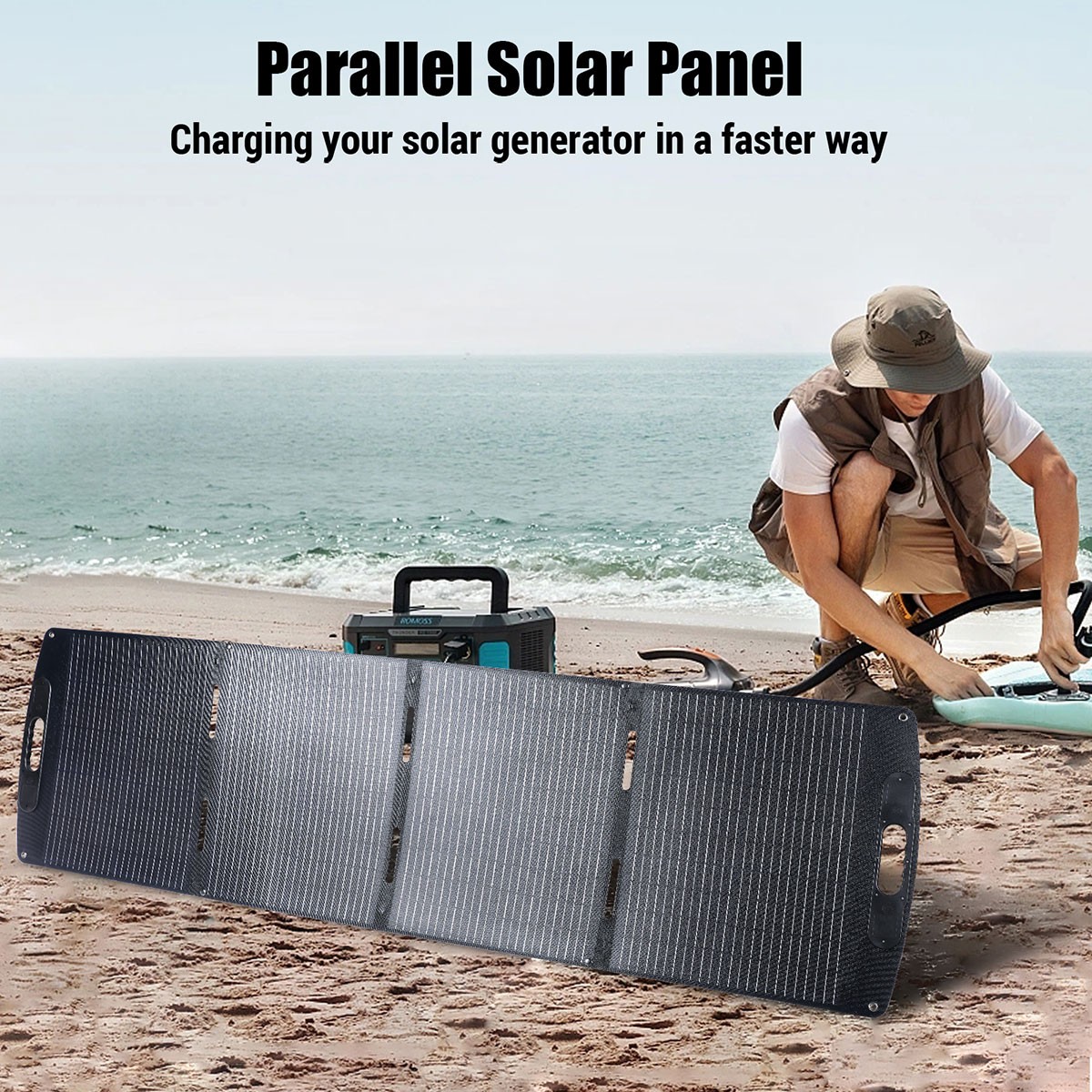 5000W SOLAR SYSTEM INVERTER & 200W SOLAR PANEL KIT CHARGER POWER STATION For RV