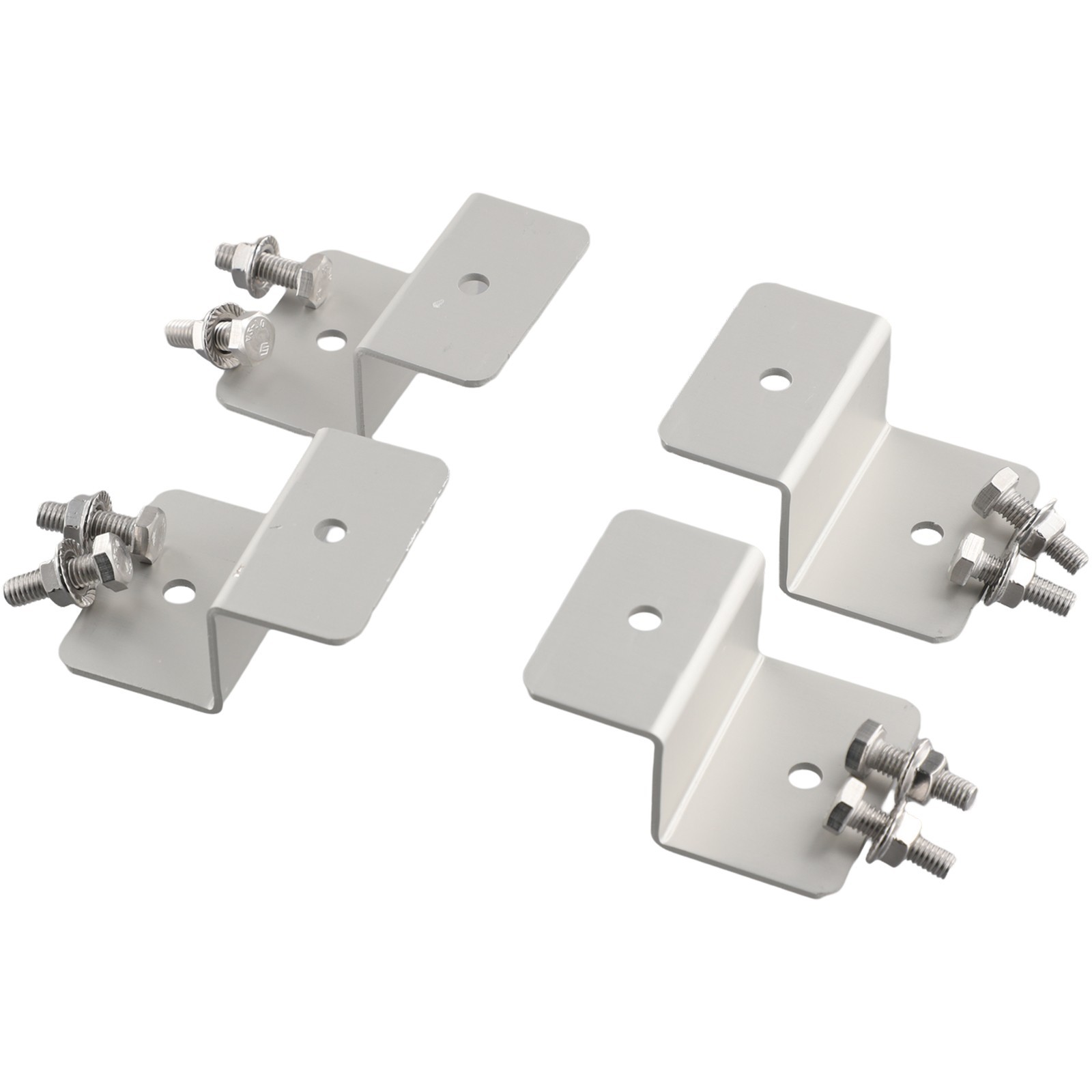 4x Panel Mounting Solar Z-Style Brackets Mounts Aluminum Alloy Battery Energy