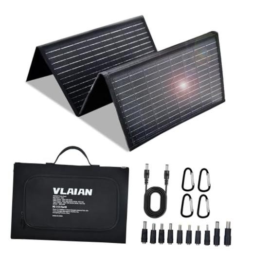 60W Portable Solar Panel,60 Watt Foldable Solar Panels Chargers with QC3.0 USB
