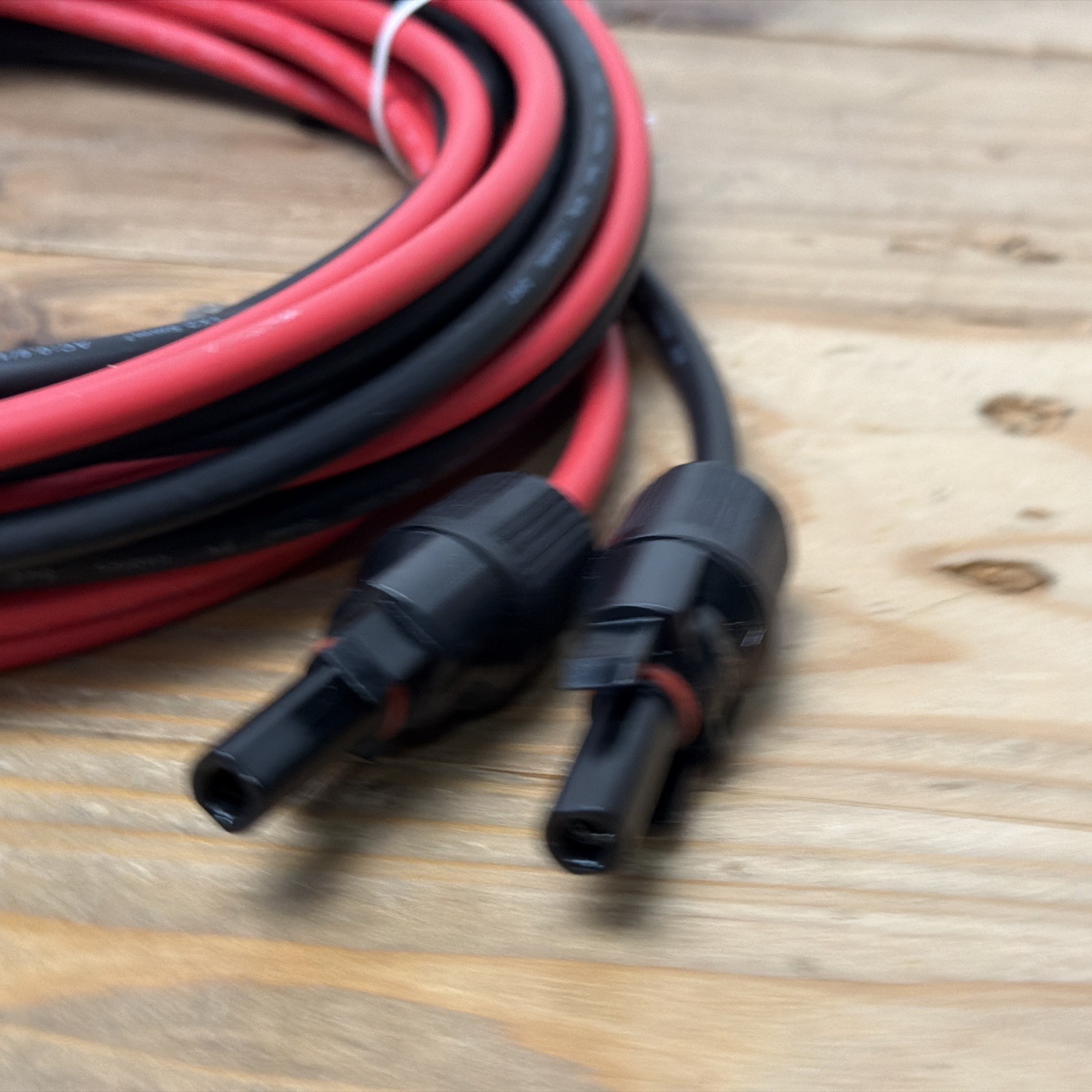 10FT Solar Panel Extension Cable Connectors Black Red 1×2.5mm NEW