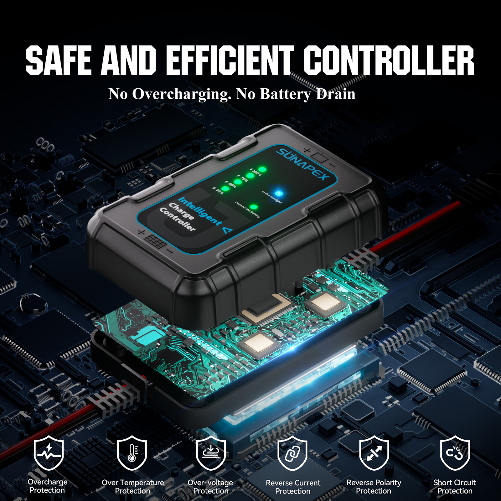 20W/30W/50W 12V Solar Battery Trickle Charger Maintainer with Controller for Car