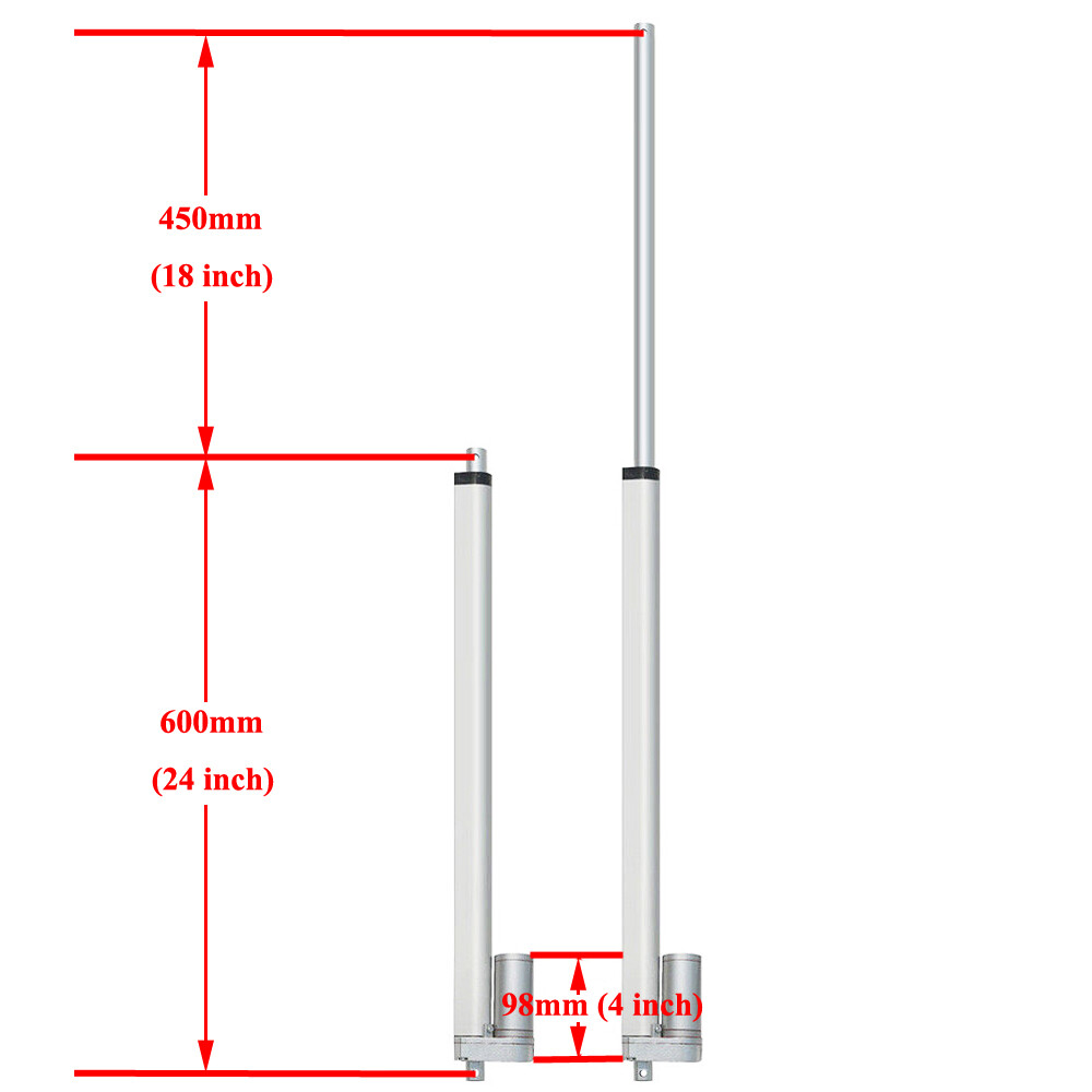 Dual Axis Solar Tracker Complete Kit & 2PCS 18″ Linear Actuator & LCD Controller