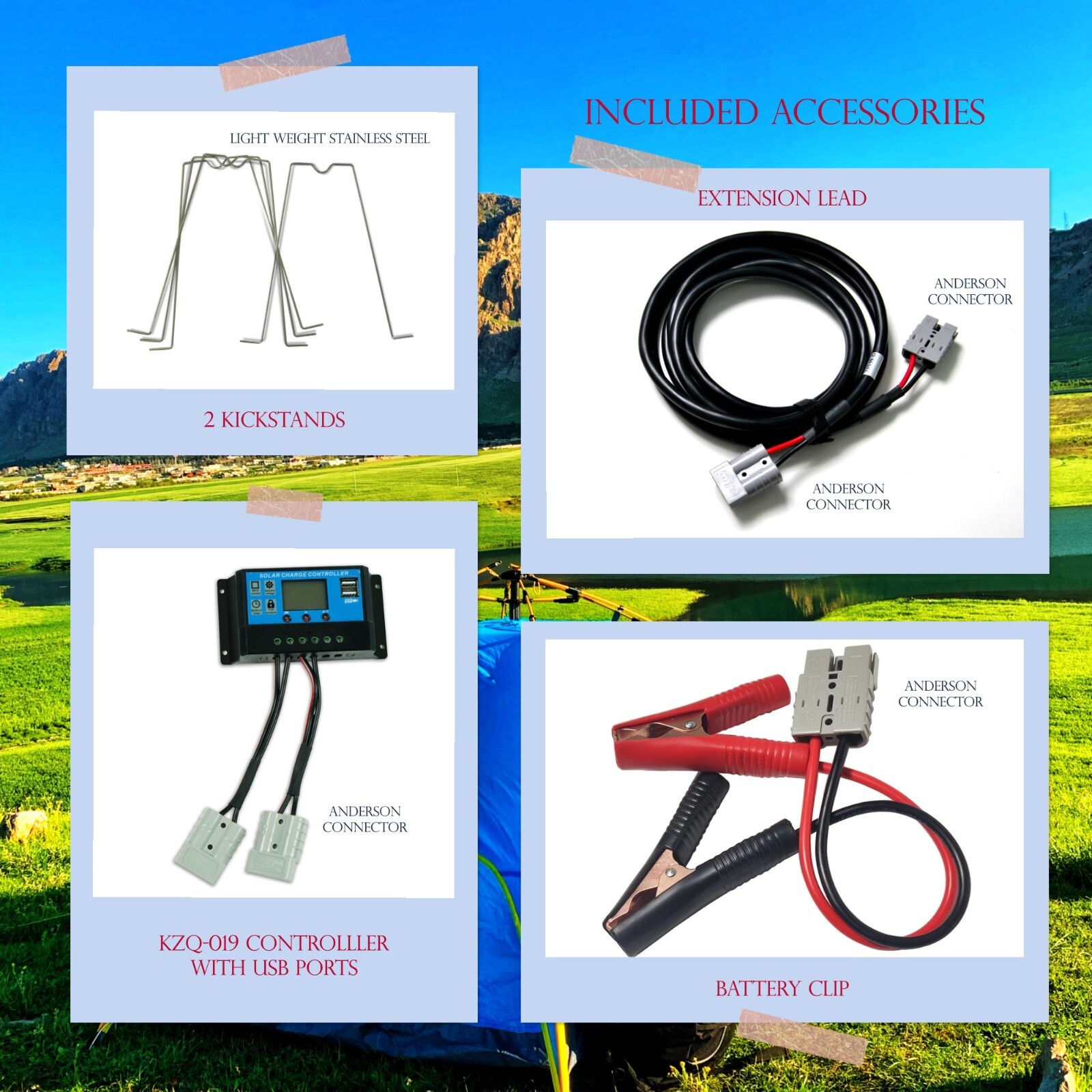 200W Portable Solar Panel Kit Battery Charger Generator Foldable Camping RV Car