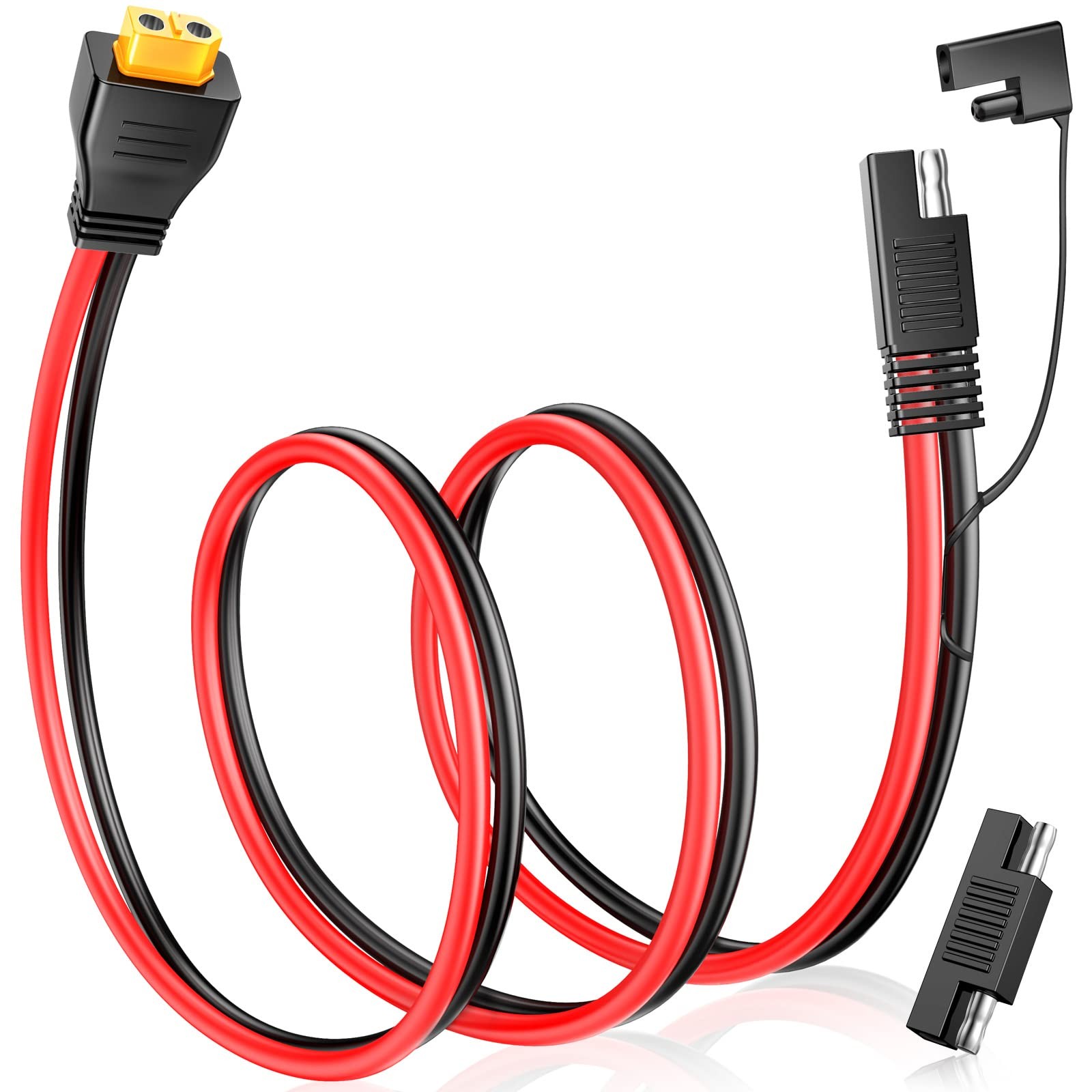 ELECTOP 10AWG SAE to XT60 Connector Extension Cable, XT60 Female Adapter Char…