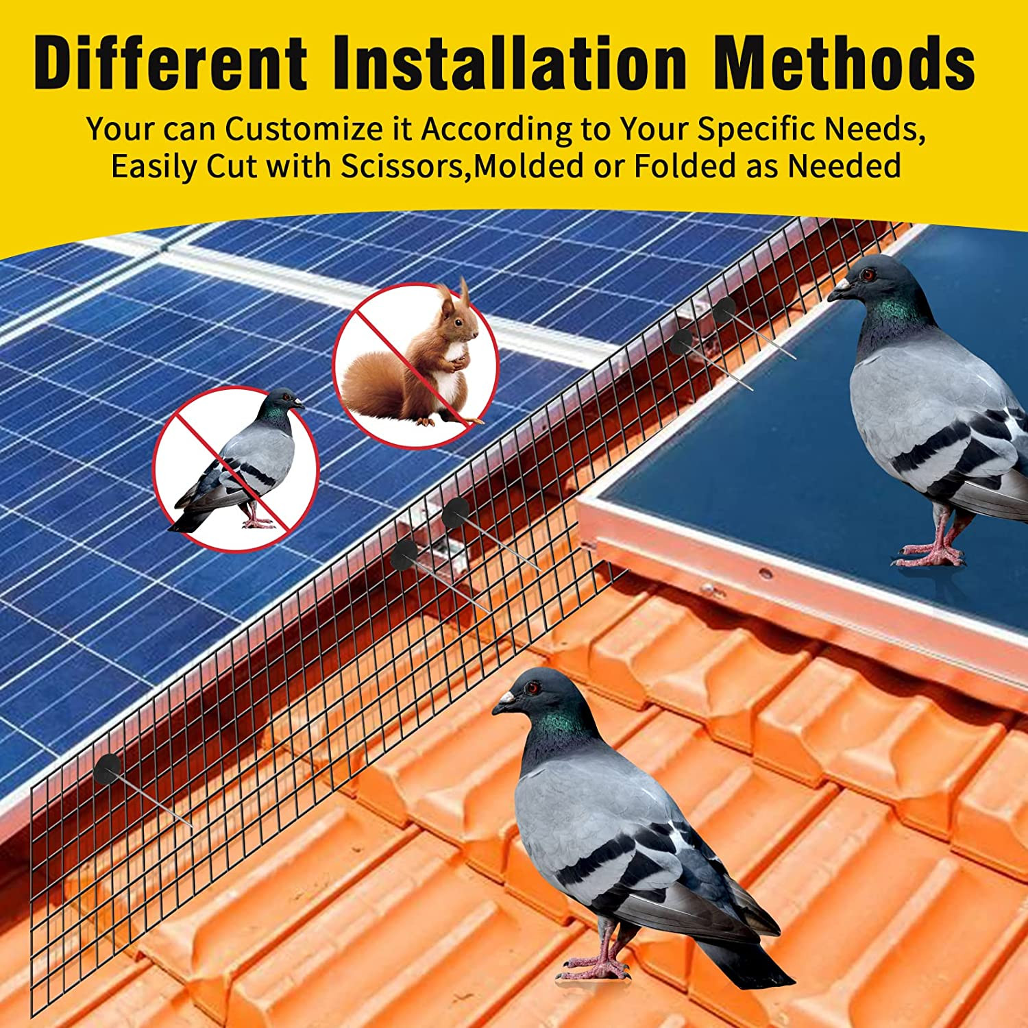 6In X 100Ft Solar Panel Bird Guard,Solar Panel Roof Protection Net 1/2Inch Mesh