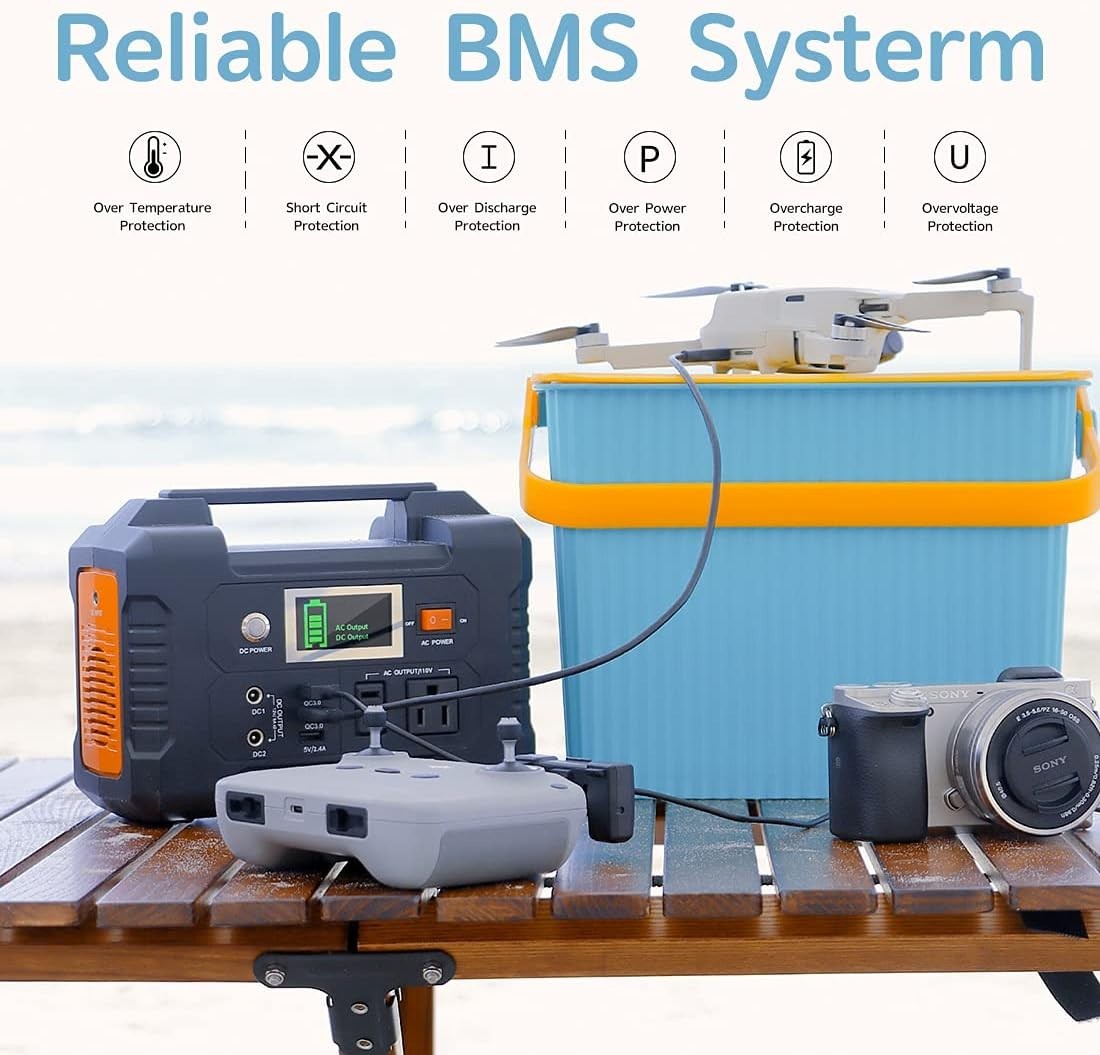 Central Electrica Portatil – Generador De Bateria Con Generador Solar -40800 mAh