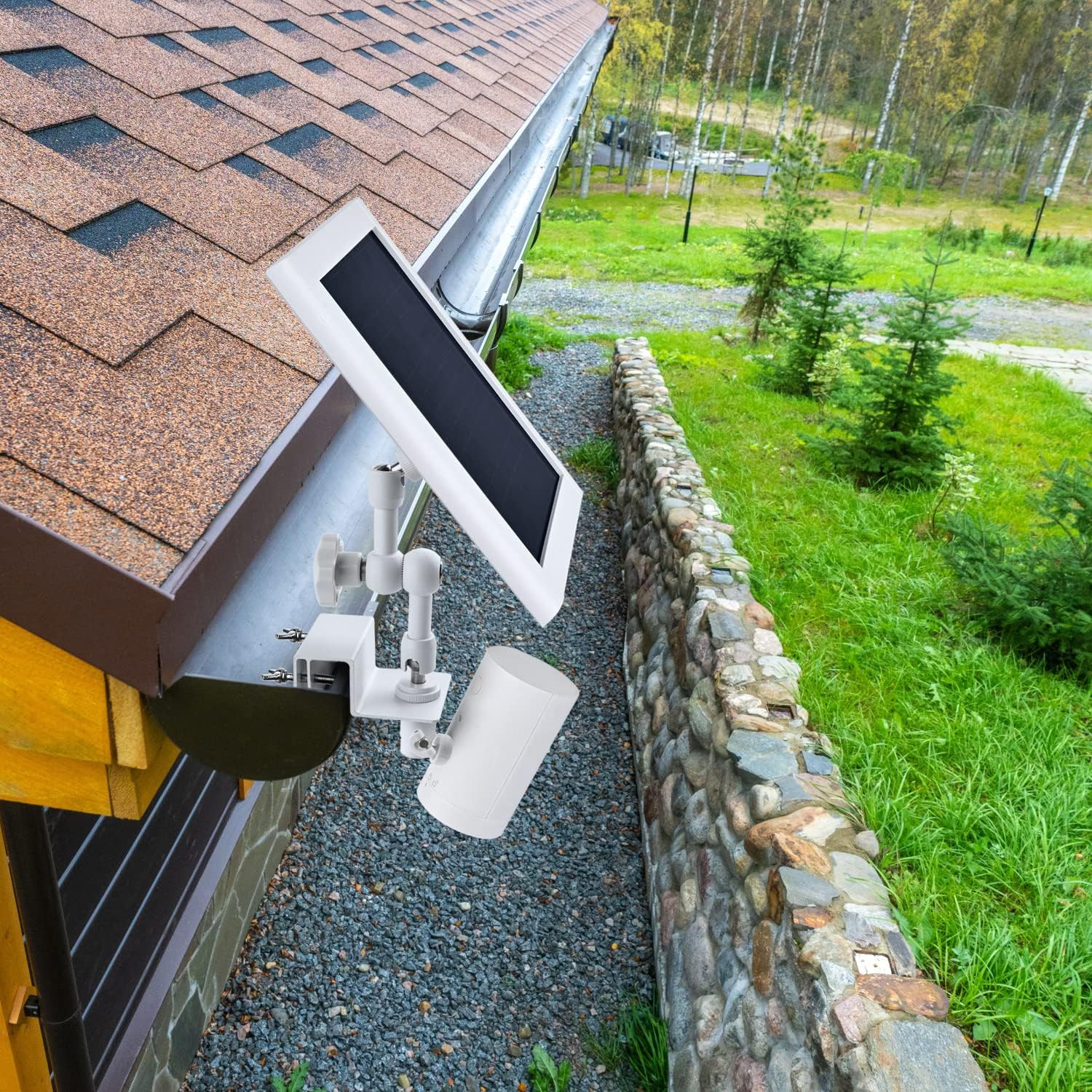 2-In-1 Gutter Mount for Solar Panel, Stick up Cam Battery, Spotlight Cam and Spo