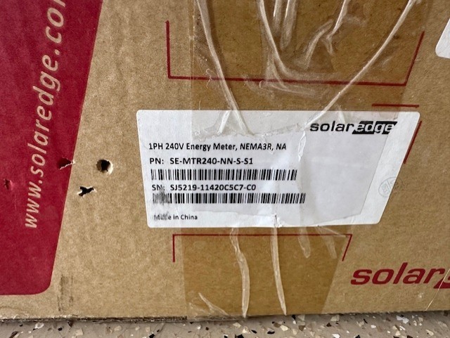 10 Meters: SolarEdge SE-MTR240-NN-S-S1 1Phase 240V Energy Meter Nema 3R