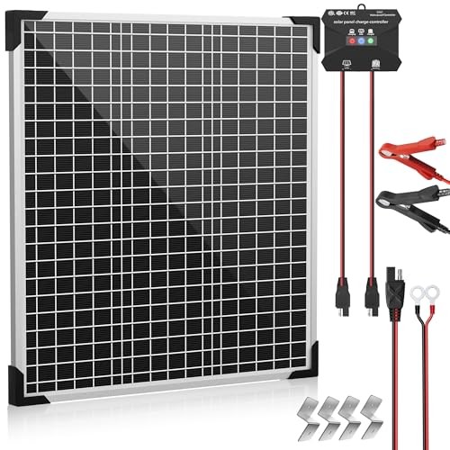 50W 24V Solar Panel Kit, Solar Battery Maintainer with MPPT Charge 50W-24V