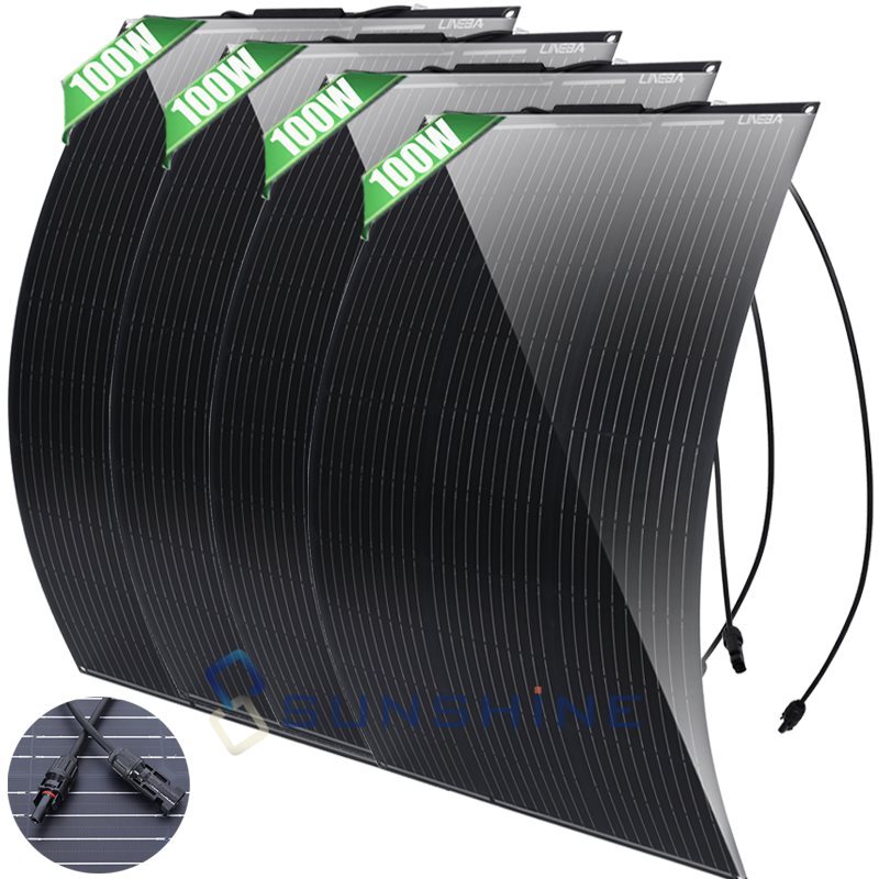 400W Mono Solar Panel 12/24V Power Charging Battery Home Boat PV RV Car Off-Grid