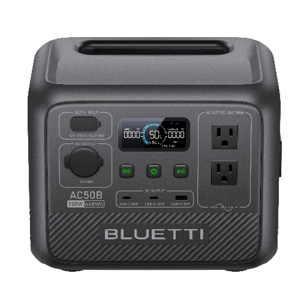 BLUETTI AC50B 700W 448Wh Portable Power Station LiFePO4 for Road Trip/Fishing