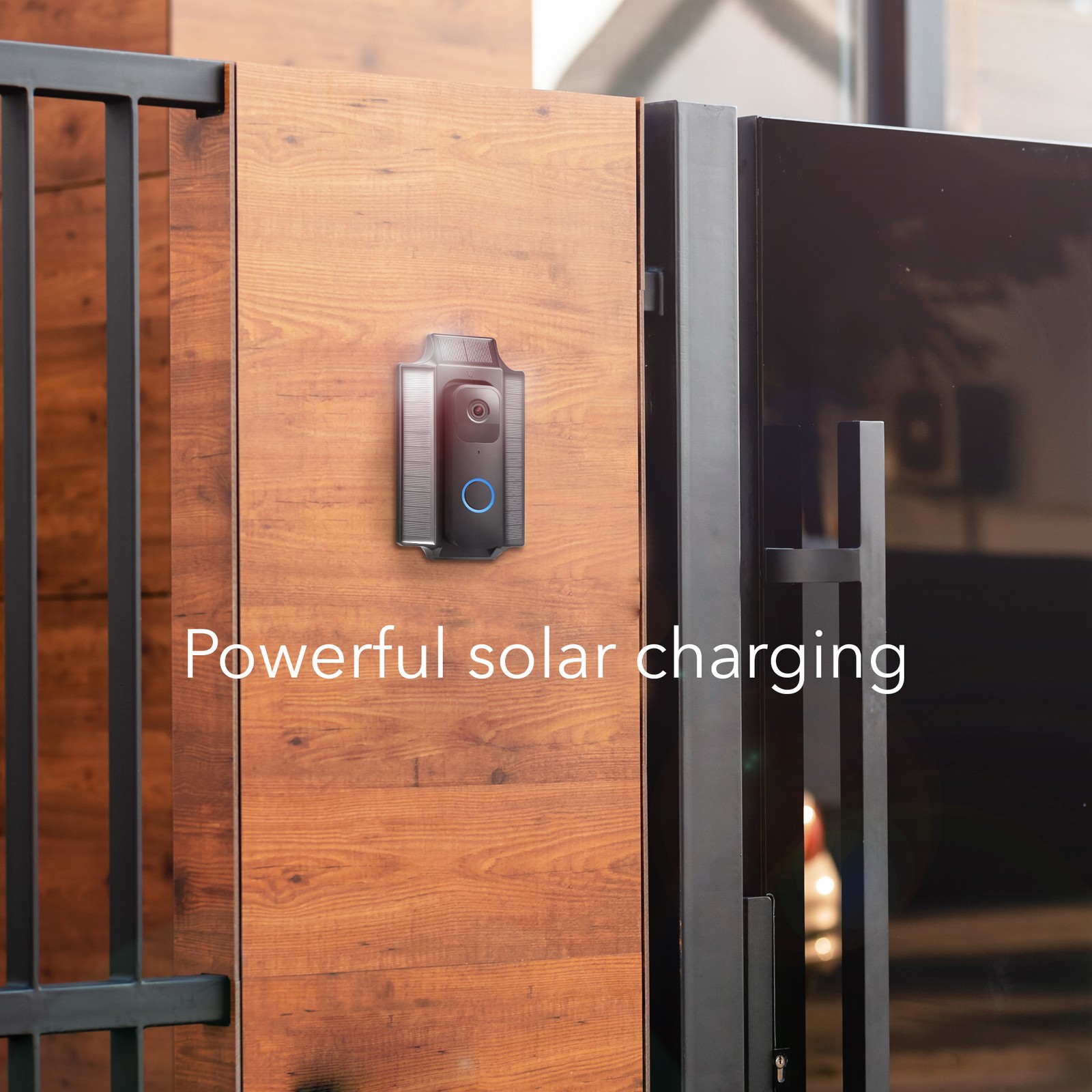 Wasserstein Solar Charger and Mount for Blink Video Doorbell(Black)