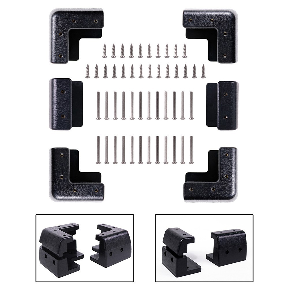 Solar Panel Corner Bracket Kit Made of ABS Plastic for RV Applications