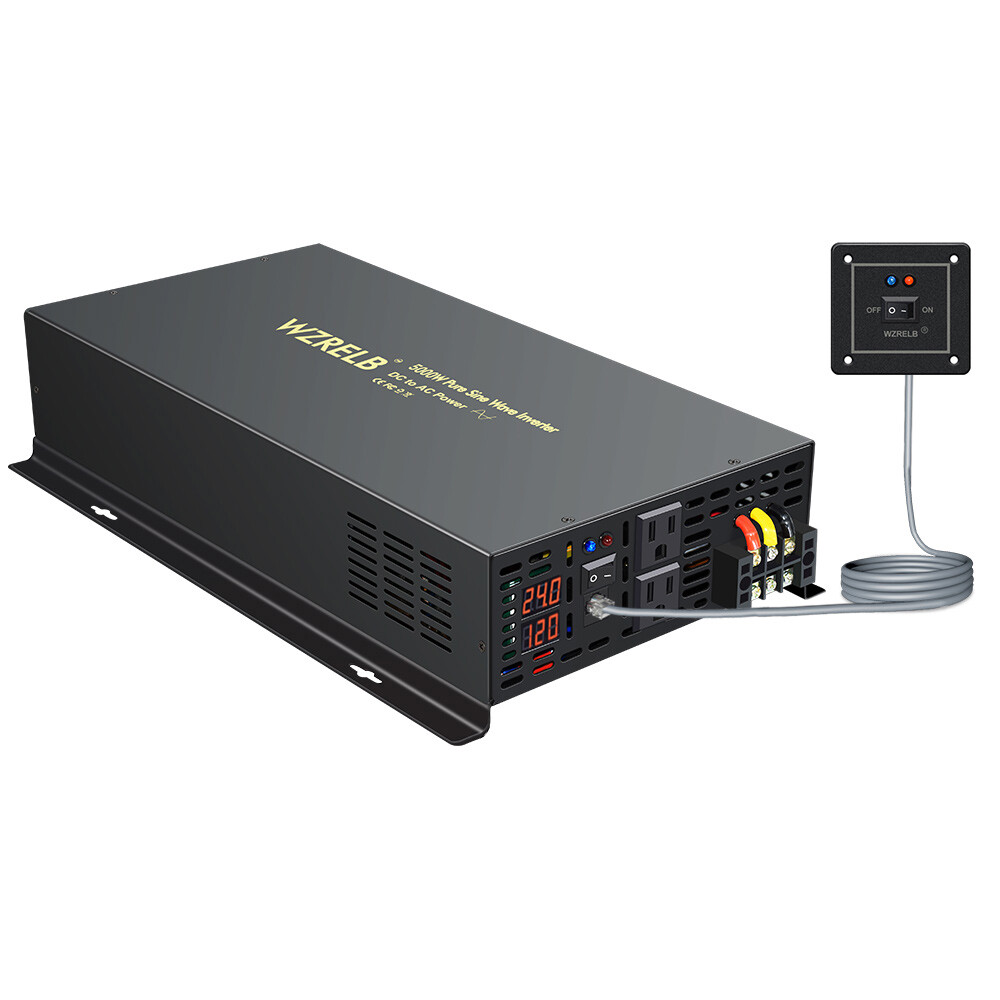 5000w 36V Pure Sine Wave Inverter 110V 120V Solar Power Home Remote Switch Moto