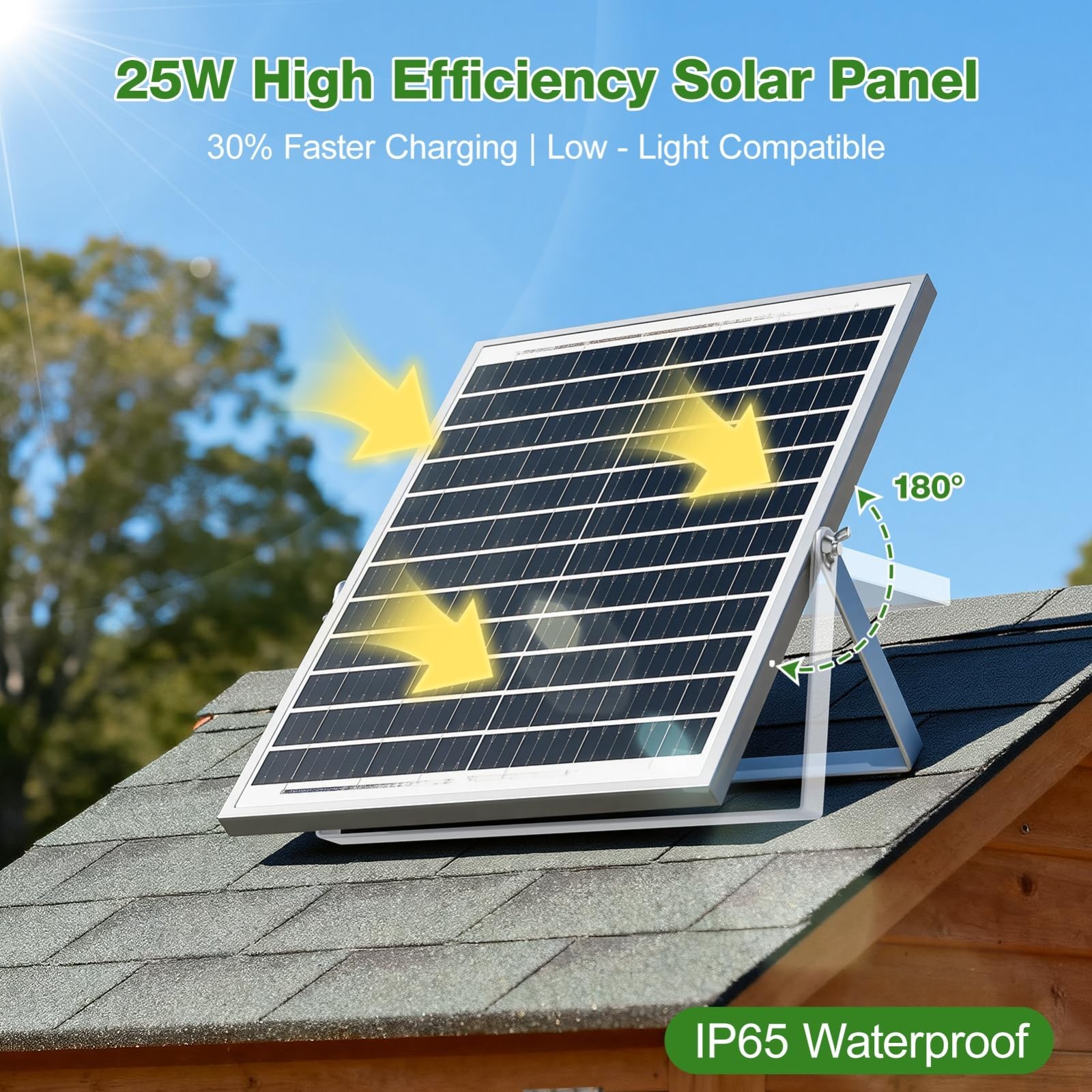 Solar-Powered Exhaust Fan for Chicken Coop & Greenhouse – 25W, 3 Modes, IP65 Wat
