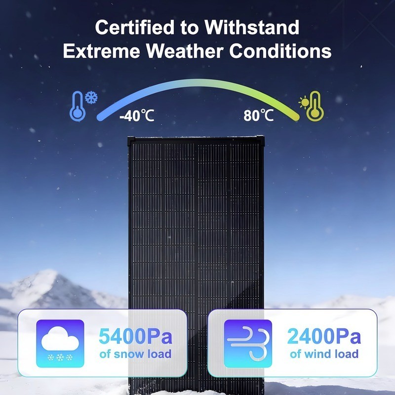 200 Watt Solar Panel N-Type PV Off-Grid Battery Power Charge Roof RV Home Boat