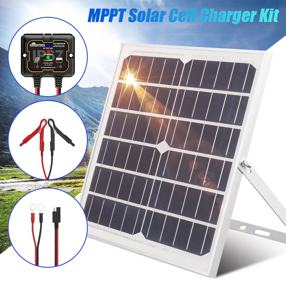 30W Solar Panel Kit 16V Solar Battery Trickle Charger Maintainer for Boat Car RV
