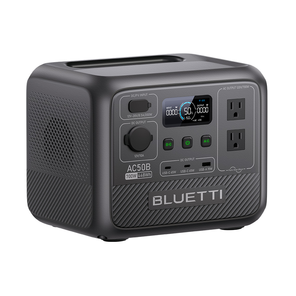 BLUETTI AC50B 700W 448Wh Portable Power Station LiFePO4 for Road Trip/Outage