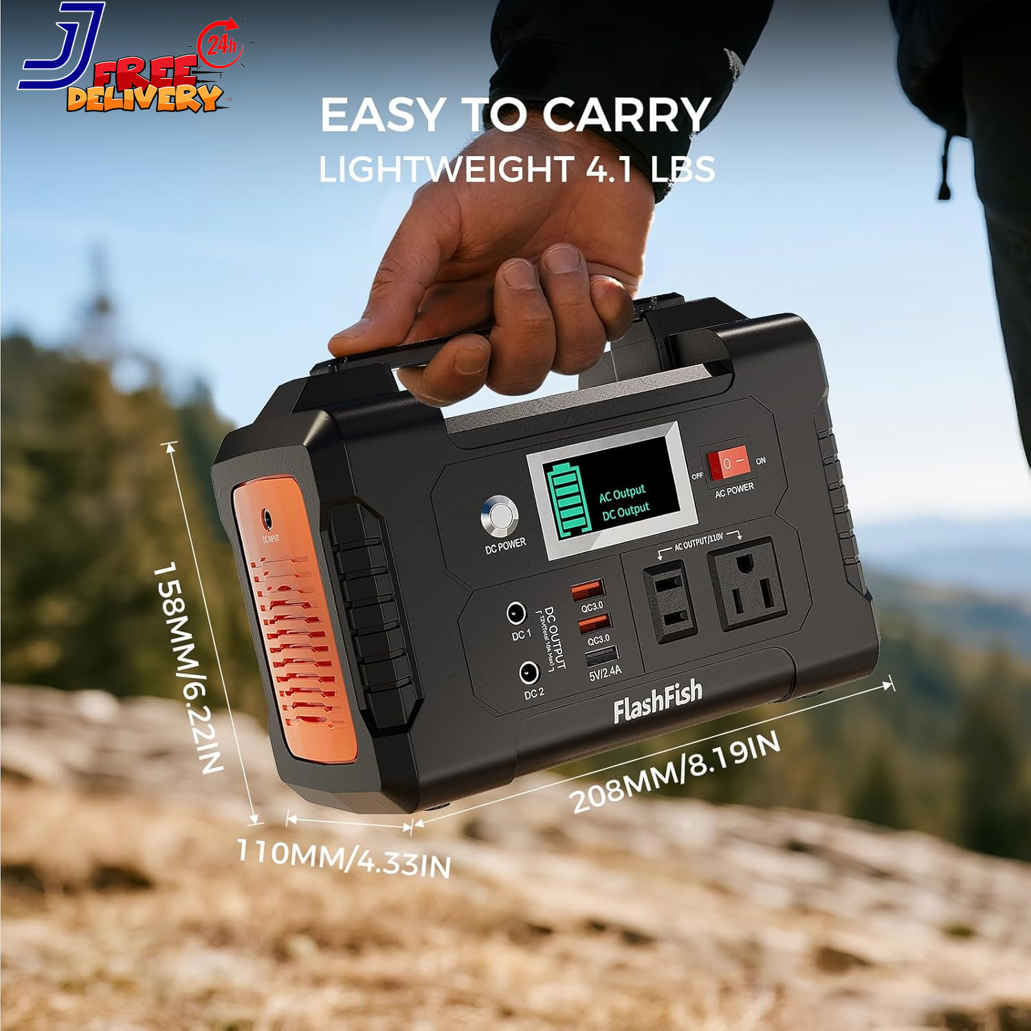 Estacion De Energia 200W Portatil Generador Solar 40800mAh Para Acampar Exterior