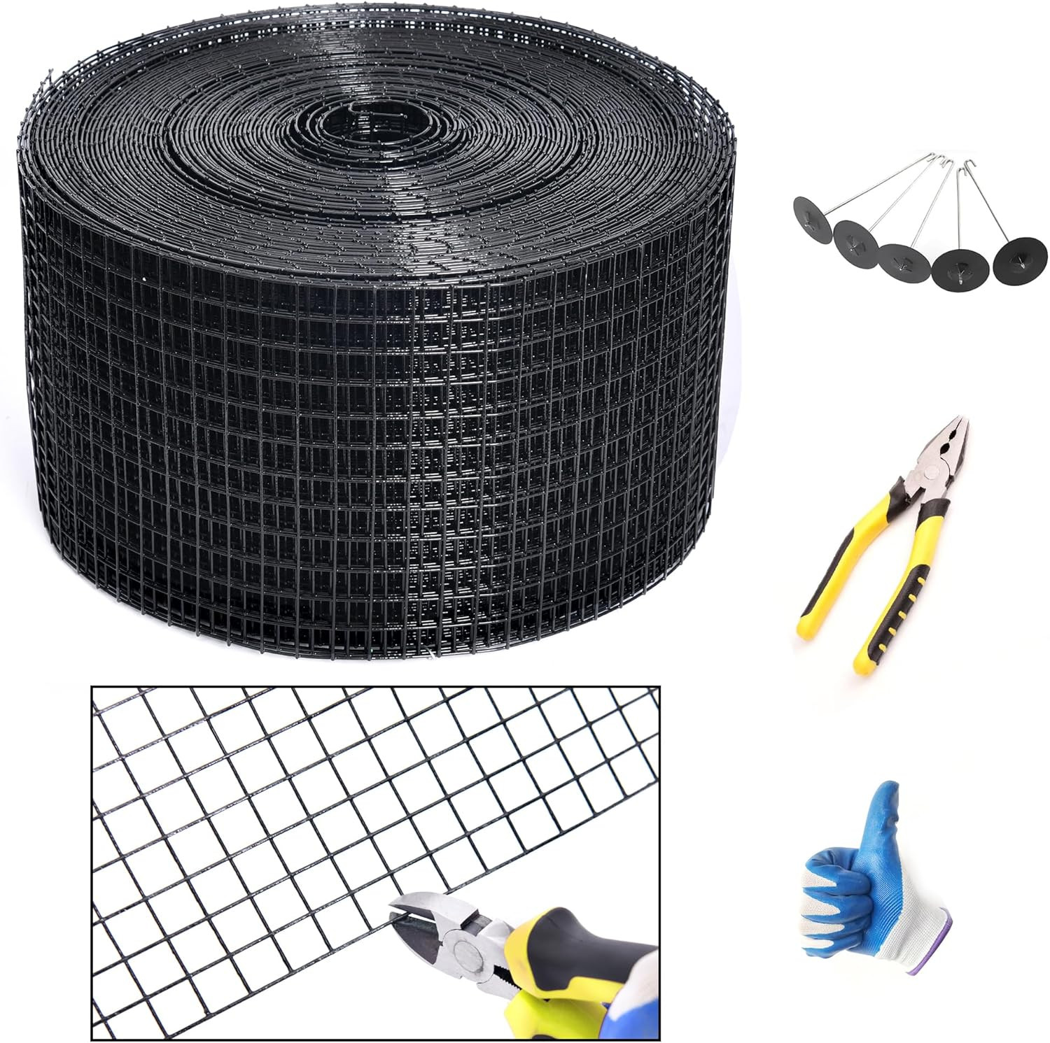 Solar Panel Guard, 6In X 100Ft PVC Coated Critter Guard Roll Kit for Solar Panel