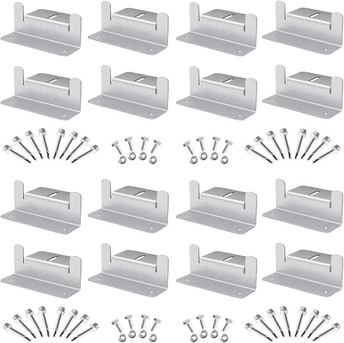 Solar Panel Mounting Z Brackets 16 Piece Aluminum Corrosion Resistant for RV