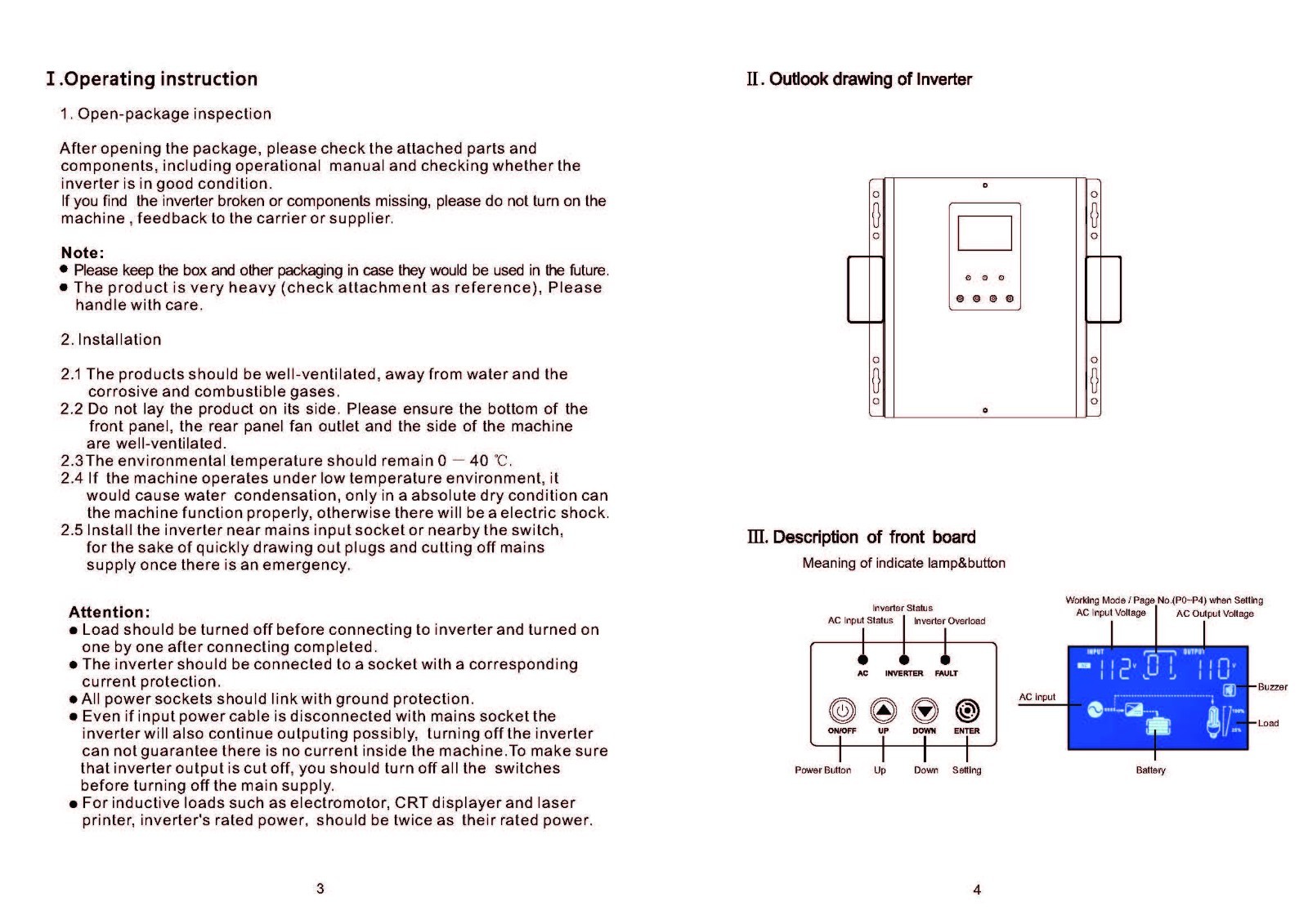 AMSU 3600 watt solar generator and inverter back up system