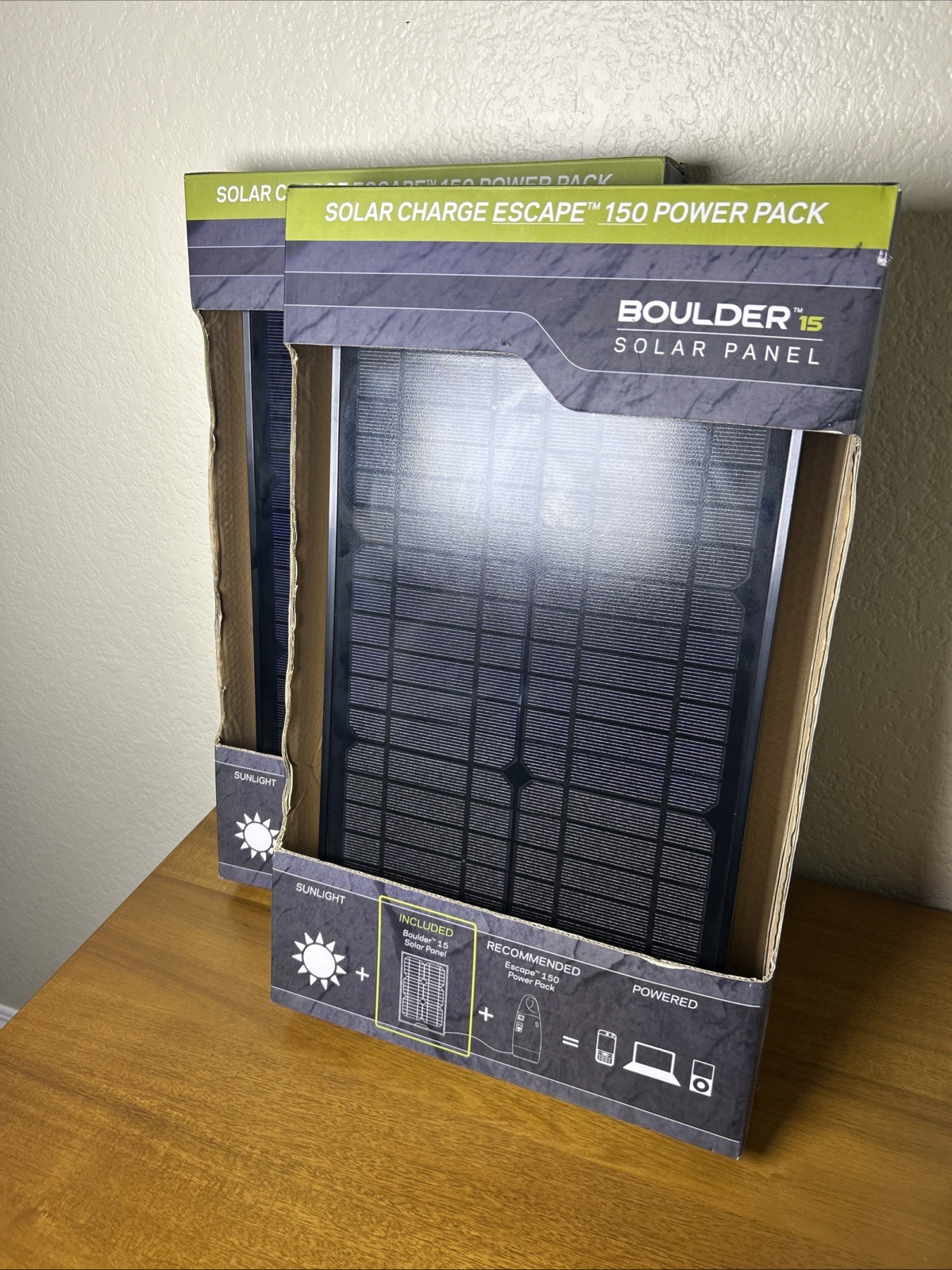 Goal Zero Boulder 15 Portable Solar Panels Set of 2, 15V Monocrystalline