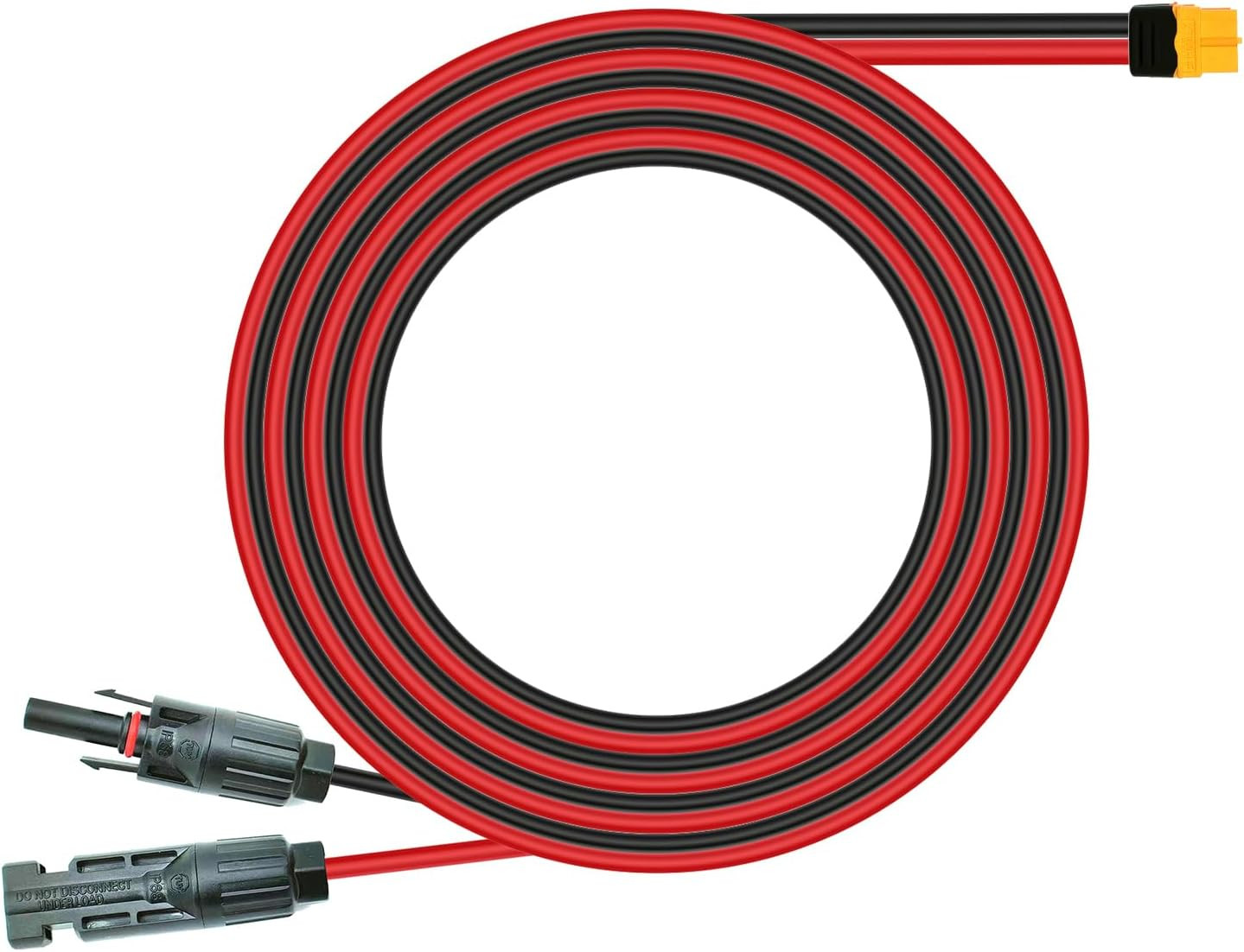 50FT Solar XT60 Adapter Cable 12AWG for Lifepo4 Batteries & Power Stations