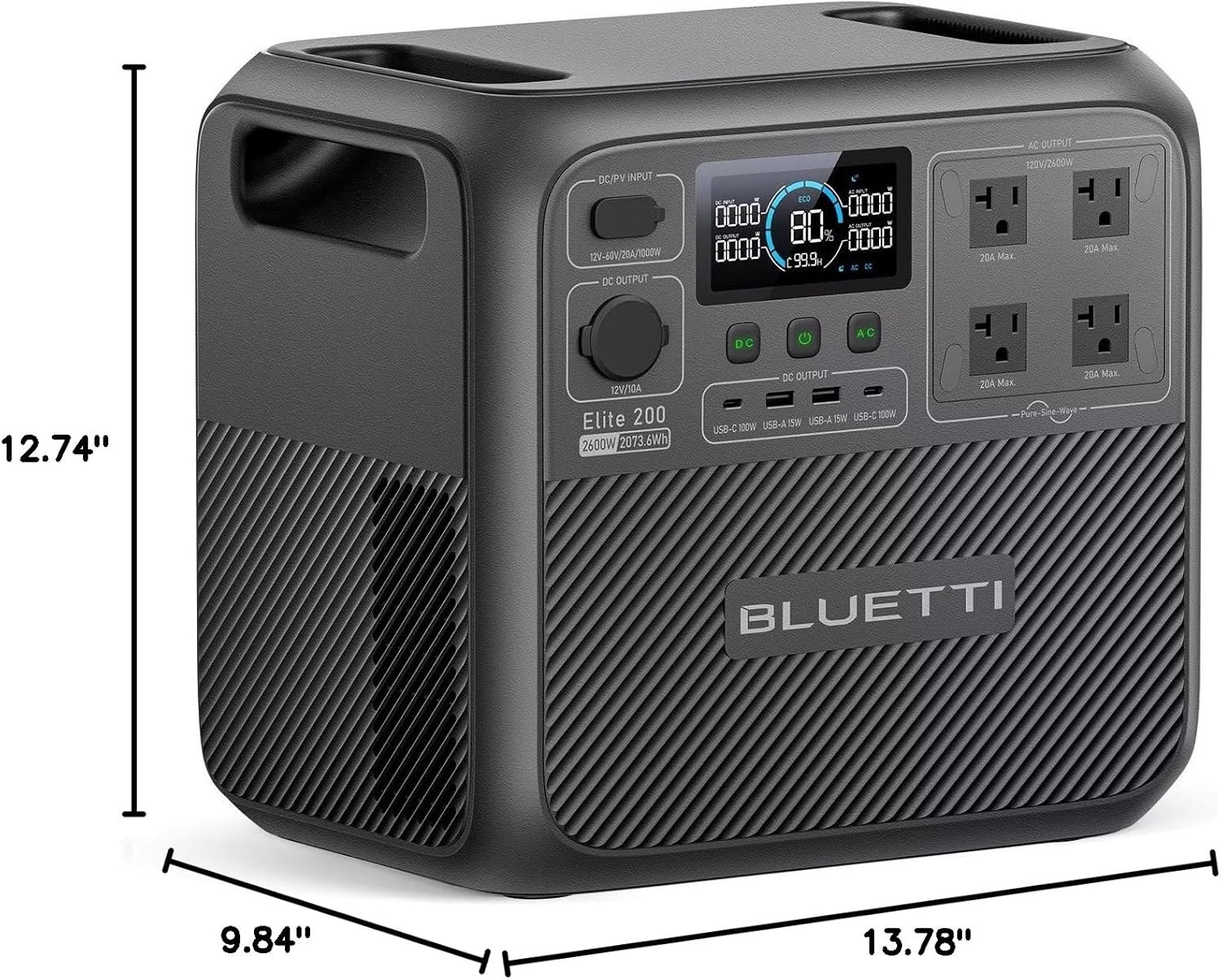 BLUETTI Elite 200 V2 Portable Power Station 2073.6Wh 2600W Solar Generator | LFP