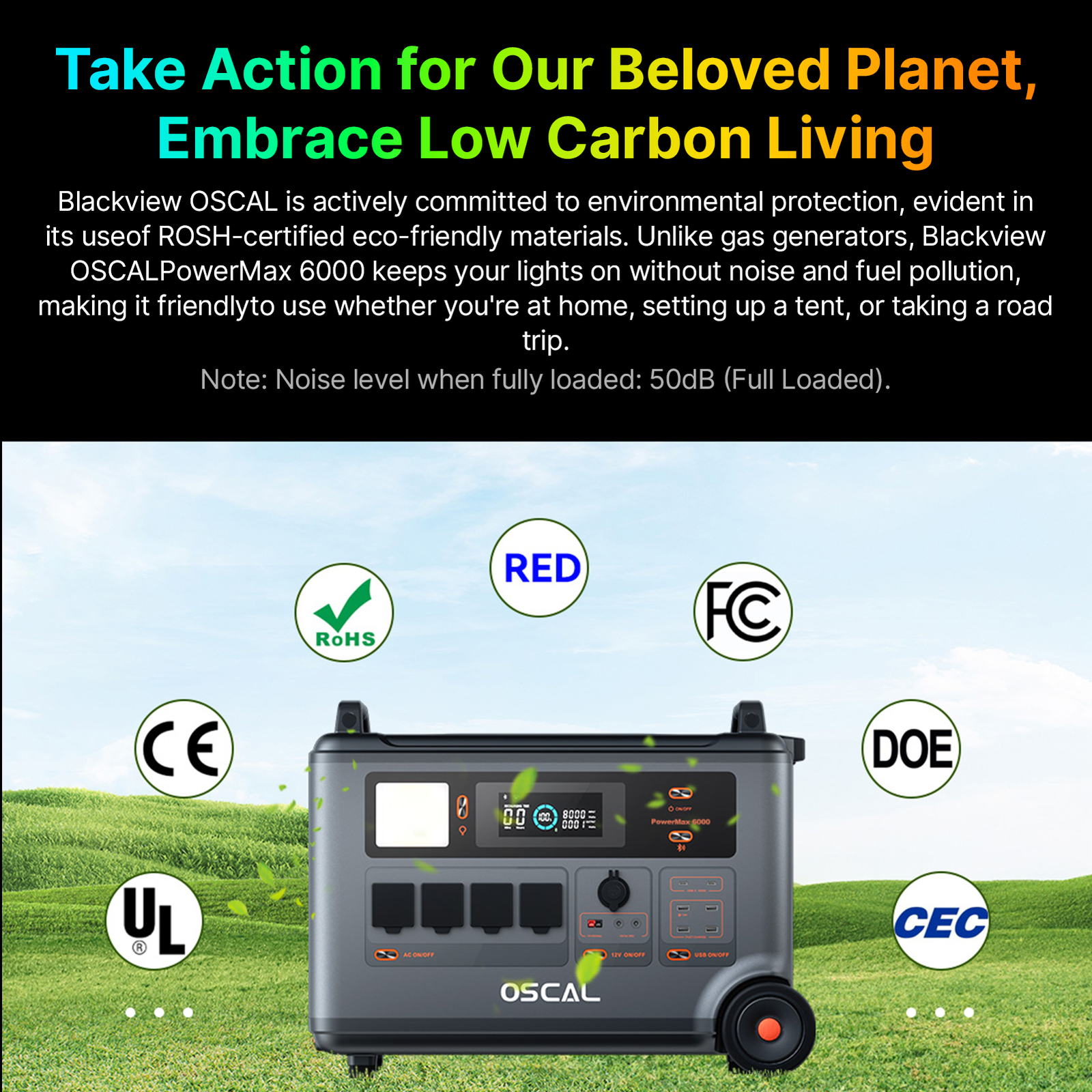 PowerMax 6000 Rugged Portable Power Station LiFePO4 Battery Solar Generator V1U4