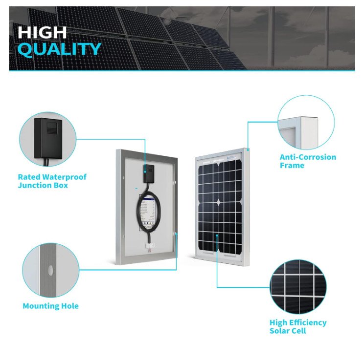 5W-Solar-Battery-Trickle-Charger-Maintainer 12V-Solar-Panel -Charger Waterproof