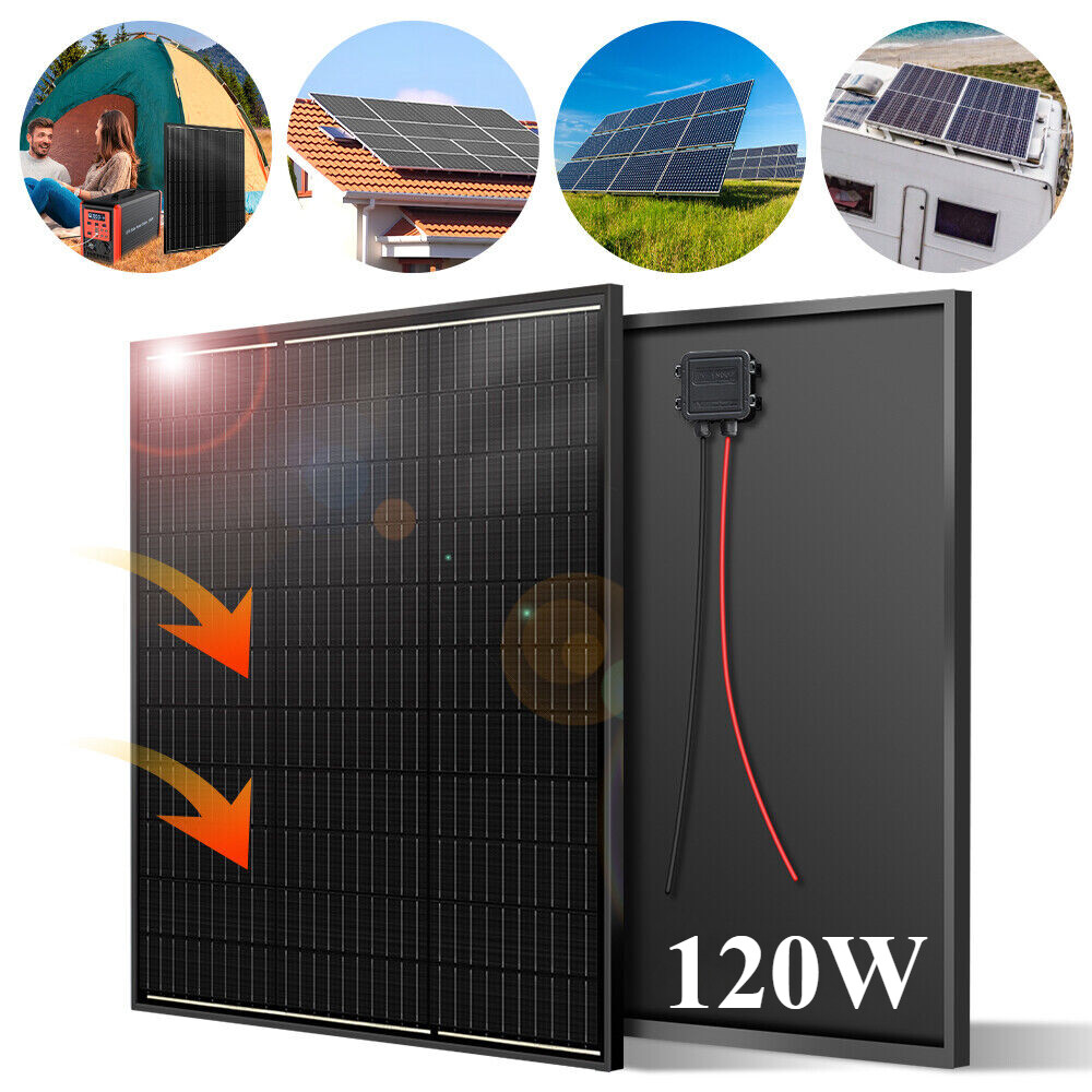 120W Watt Solar Panel 12V Battery Charger Mono PV Home Camping RV Off-Grid Boat