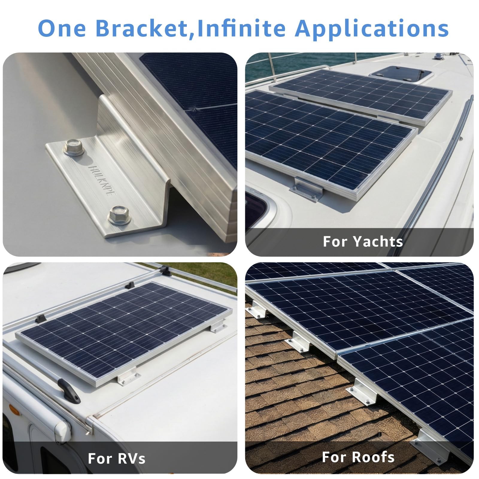 Z Brackets Solar Panel Mounting Kit (16 Pack) Heavy Duty Multi-Slot Aluminum …