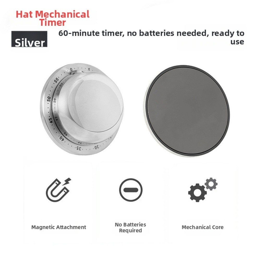 Mechanical Kitchen Timer Strong Magnetic Backing For Kitchen Environment