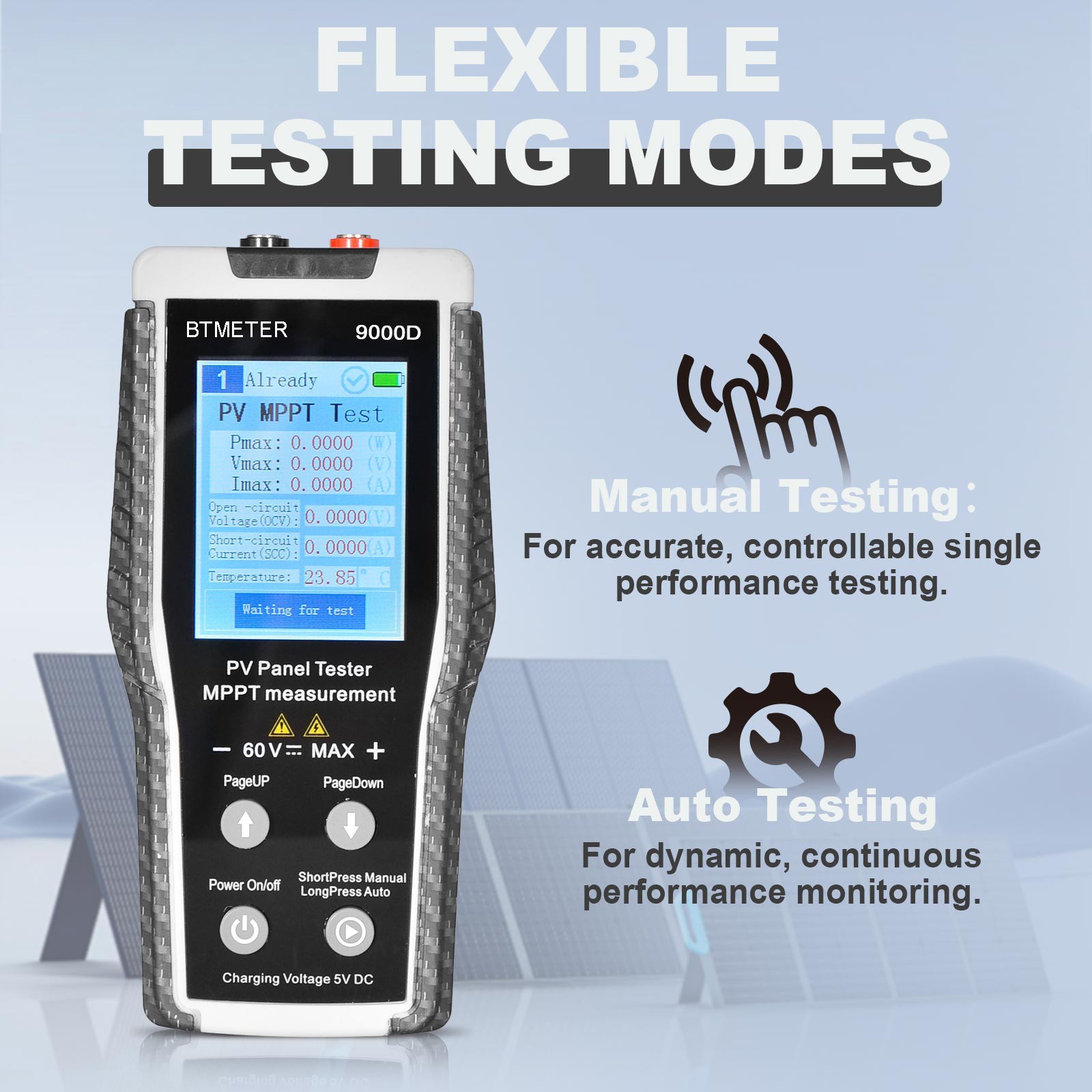 MPPT Solar Photovoltaic Panel Tester LCD Digital Display 800W 0-60V 0-35A MC4